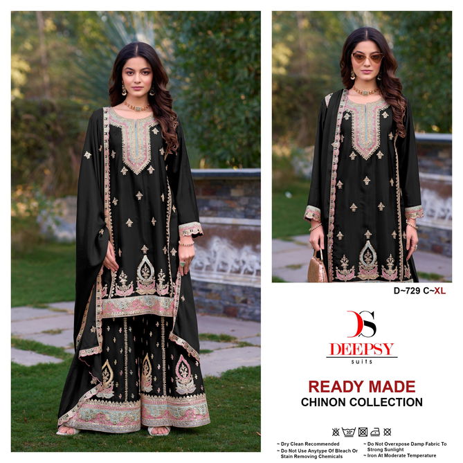 Deepsy D 729 A To D Chinon Pakistani Readymade Suits Wholesale In India